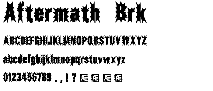 Aftermath (BRK) font